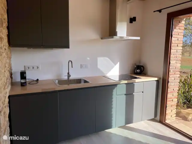 Location de Vacances Espagne, Costa Brava, Llagostera, appartement - Appartement Can Massanet Sol Cuisine avec plaque à induction 4 feux avec hotte aspirante.
Réfrigérateur avec congélateur.
Machine Nespresso et bouilloire.