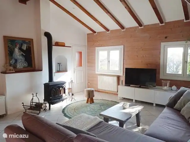 Casa la Baita | Italie, Ligurie, Camporosso Mare - maison de vacances Salon avec cheminée