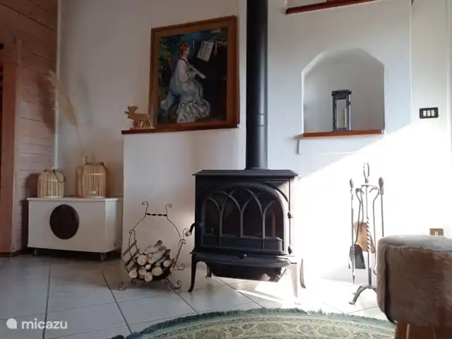 Casa la Baita | Italie, Ligurie, Camporosso Mare - maison de vacances Salon avec cheminée
