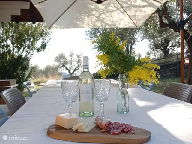 Casa la Baita | Italie, Ligurie, Camporosso Mare - maison de vacances Arrière de maison avec vue mer