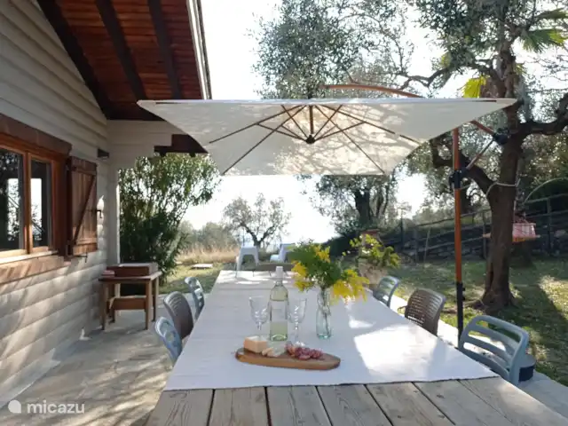 Casa la Baita | Italie, Ligurie, Camporosso Mare - maison de vacances Arrière de maison avec vue mer