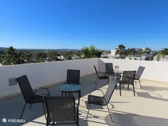 Villa de luxe Montserrat 8 pers. | Espagne, Costa Blanca, San Fulgencio La Marina - villa Grande terrasse sur le toit avec belle vue au 2e étage