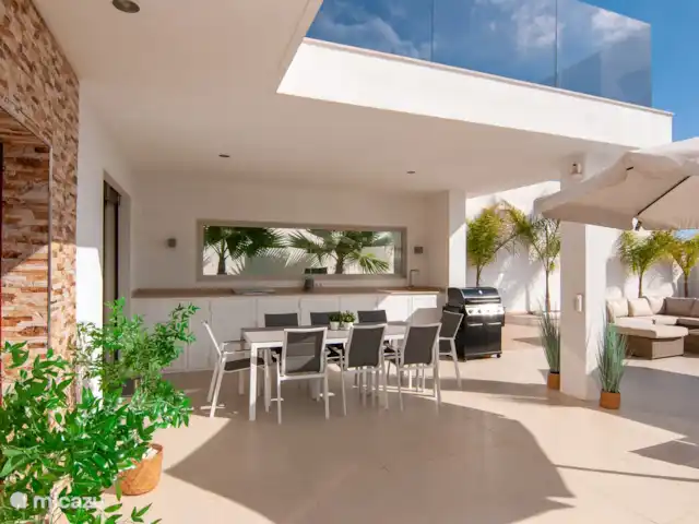 Villa de luxe Montserrat 8 pers. | Espagne, Costa Blanca, San Fulgencio La Marina - villa Cuisine extérieure avec réfrigérateur supplémentaire et barbecue à gaz