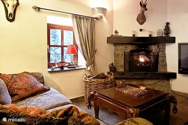 Fernsehraum mit Kamin