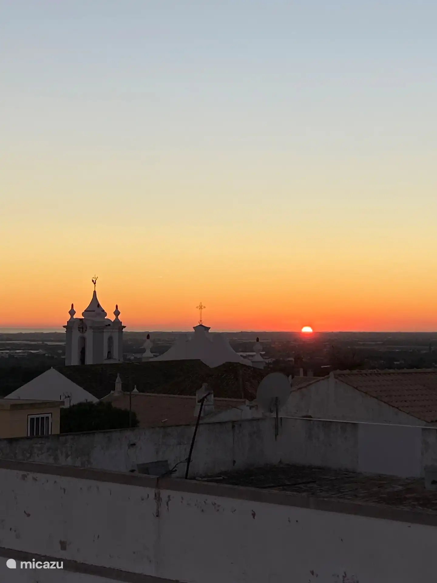 Sunset from the roof terrace