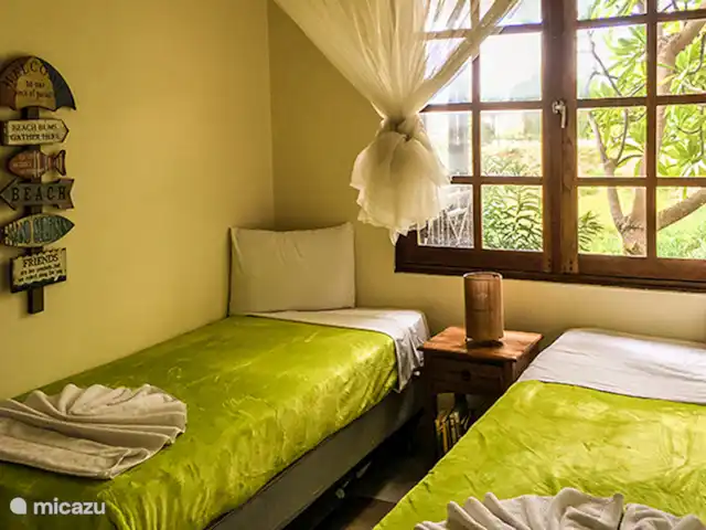 Villa Blue Bay avec vue sur le golf | Curaçao, Curaçao-Centre, Blue Bay - villa Troisième chambre avec 2 lits et climatisation et salle de bain partagée