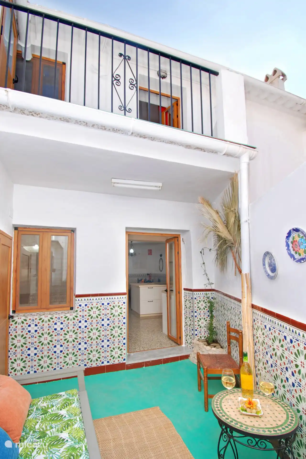 Blick auf den Balkon im ersten Stock.