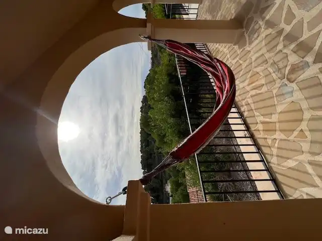 Terrace downstairs with hammock