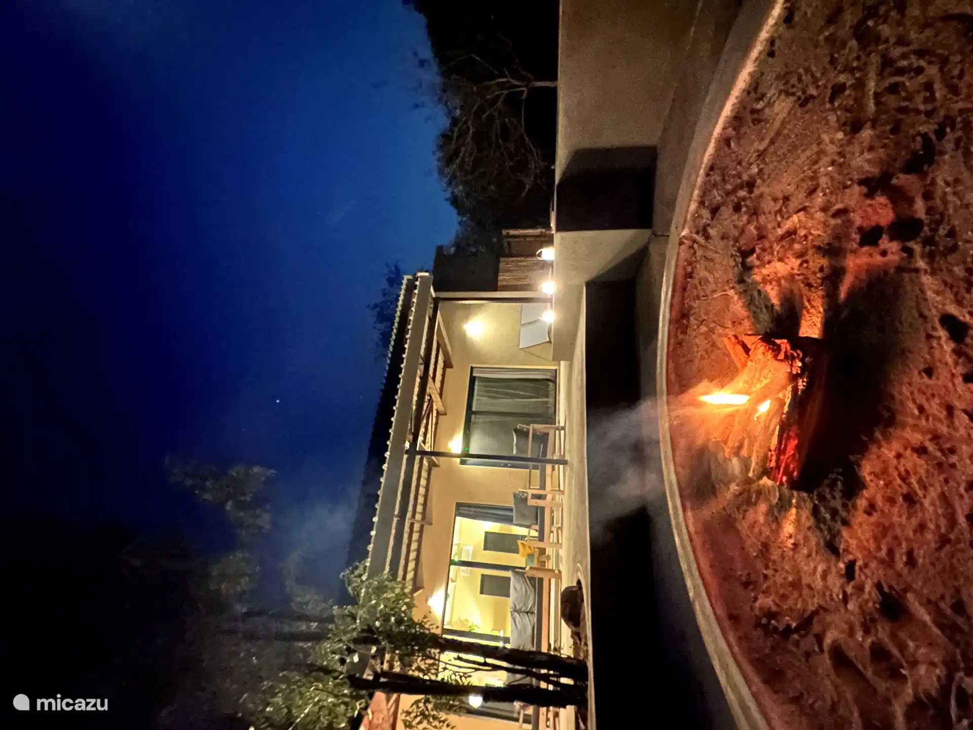 Gelbe Schlange bei Nacht