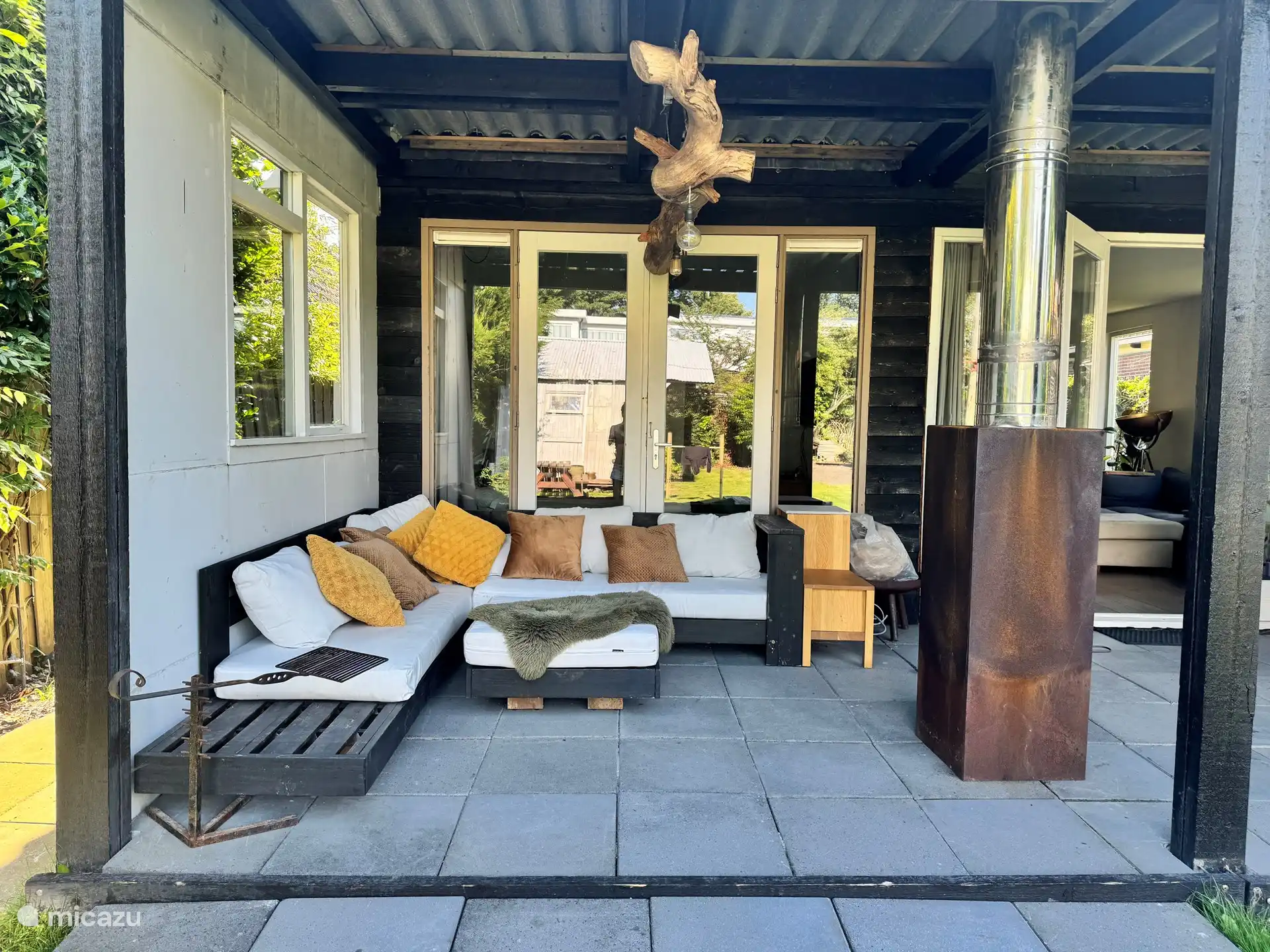 Garten / Veranda mit Holzofen