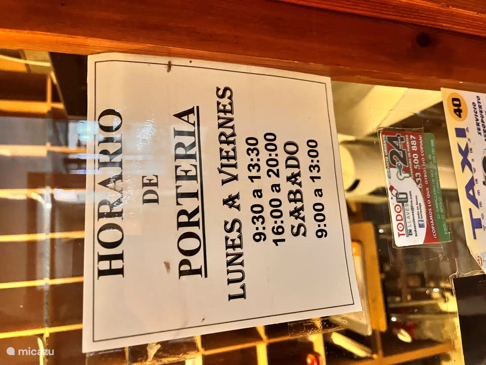 Openingstijden van de portier 