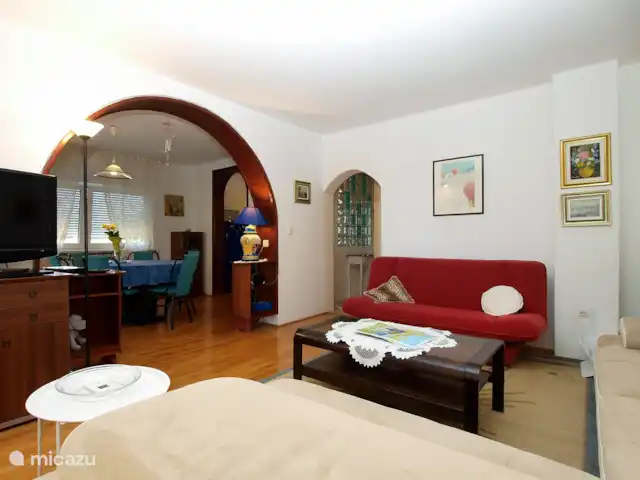 vakantiehuis huren in Kroatië, Istrië, Pula – Huis Dubravka woonkamer
