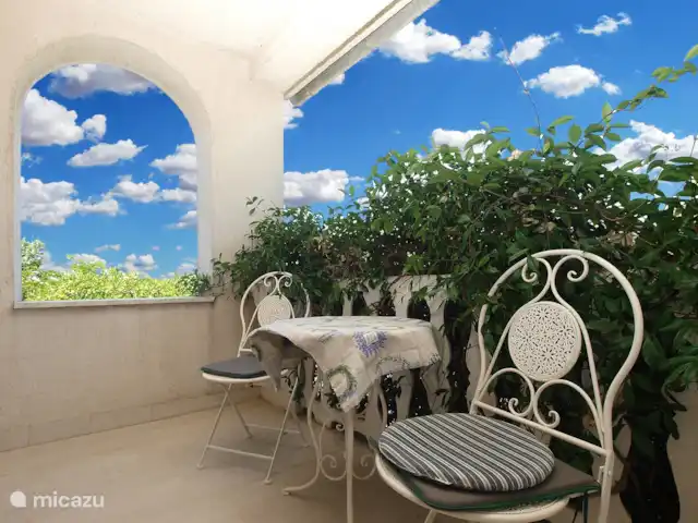 vakantiehuis huren in Kroatië, Istrië, Pula – Huis Dubravka balkon