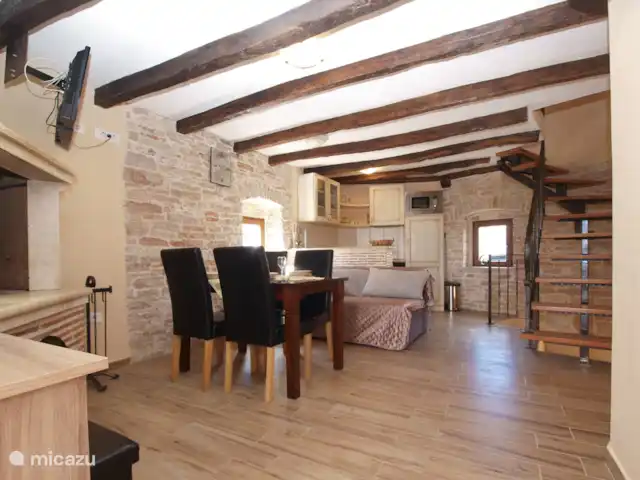 vakantiehuis huren in Kroatië, Istrië, Zminj – Huis Galant woonkamer