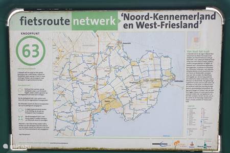 Cycling routes in West Friesland