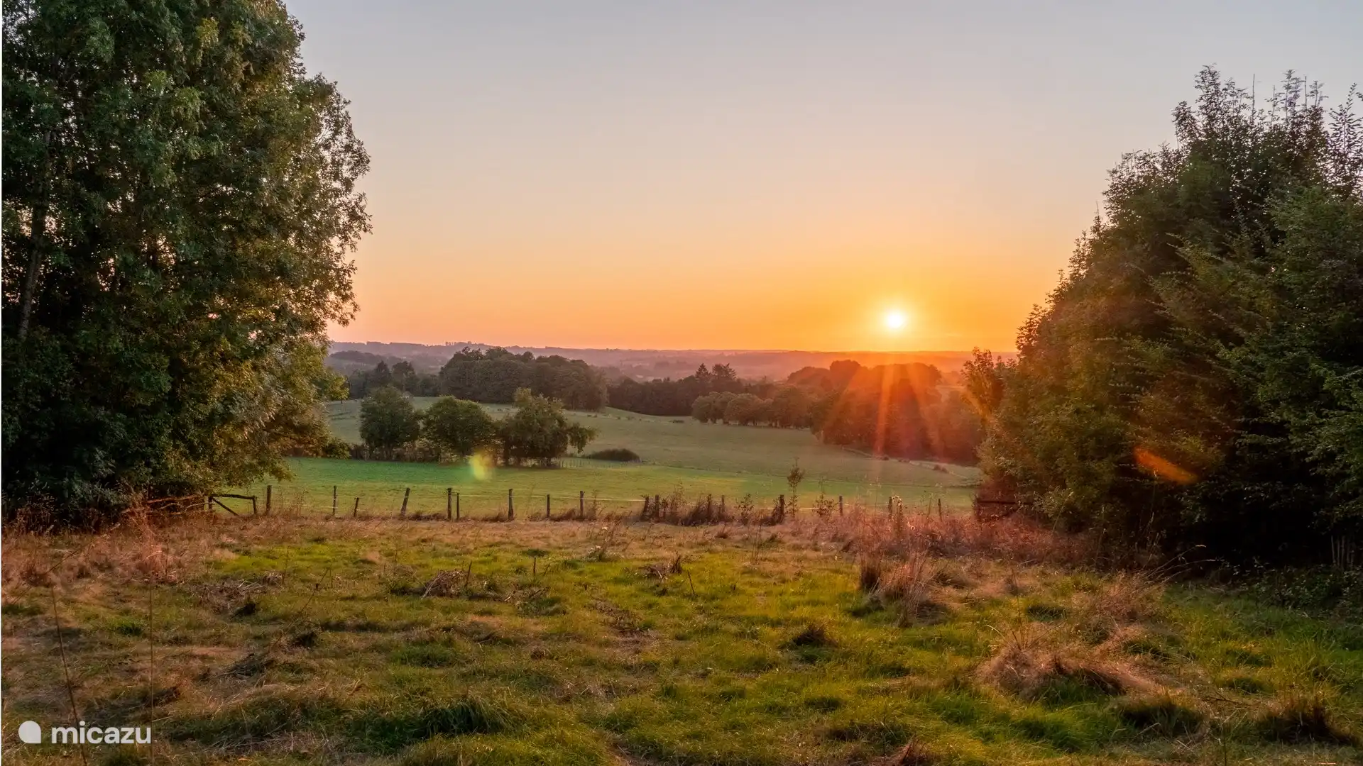 Blick vom Garten und Ackerland