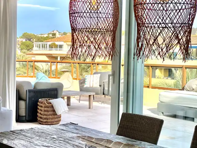 Location de Vacances Espagne, Costa Blanca, Moraira, appartement - Penthouse Sept Océans vue terrasse