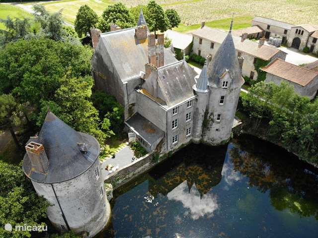 Casa vacacional Francia, Países del Loira – casa de campo/castillo Le Donjon en el castillo de la Preuille