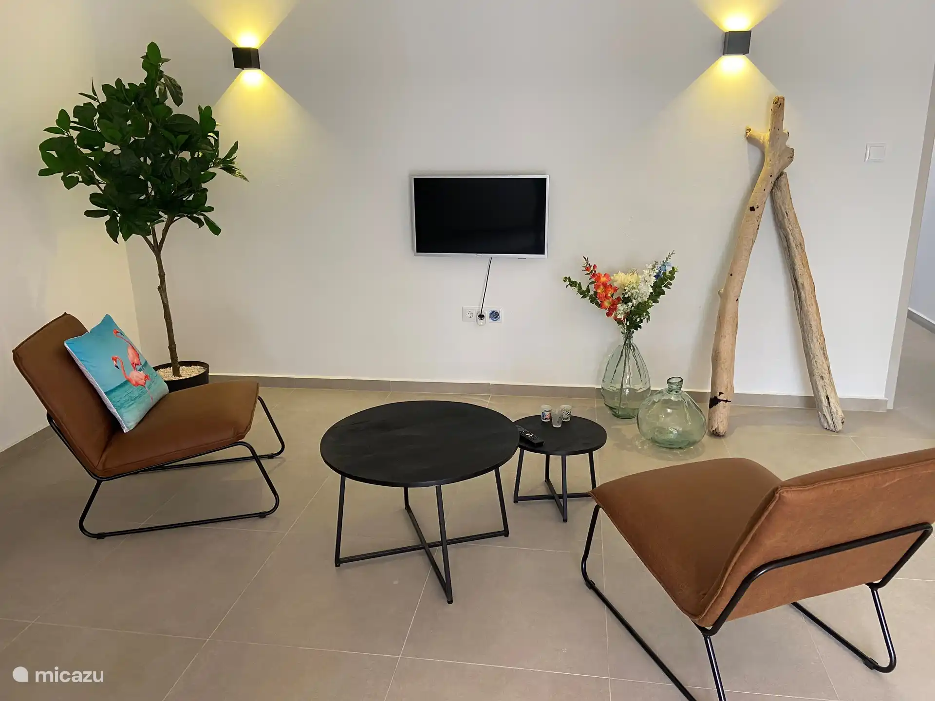 Zithoek met smart-TV.