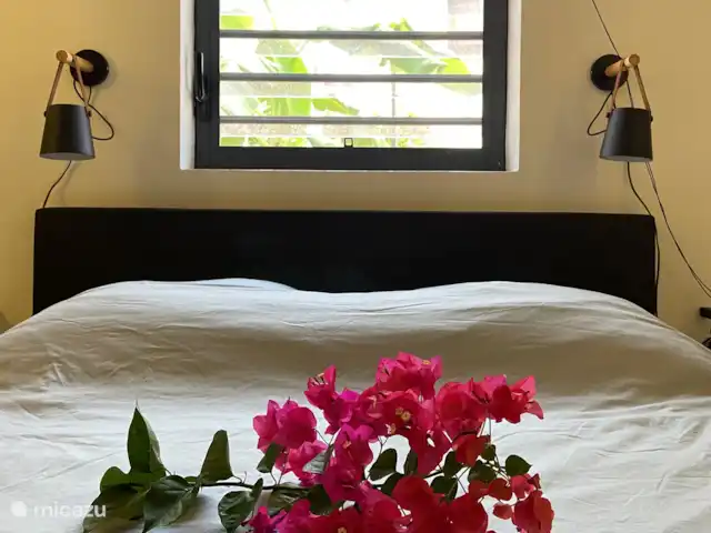 Location de Vacances Curaçao, Banda Ariba (est), Jan Thiel, appartement - Curalux Apartments-Flamingo Chambre à coucher.