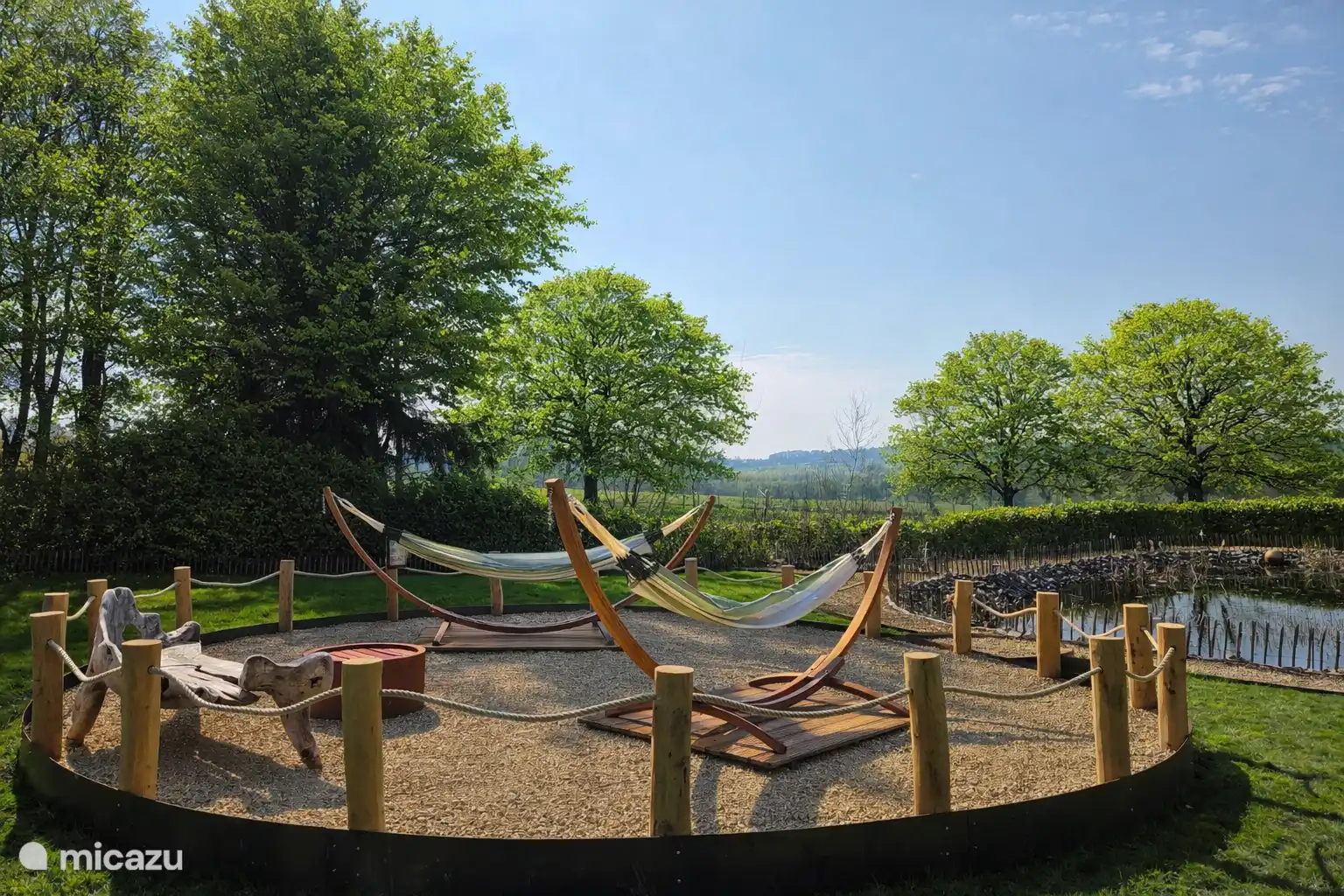 Dubbele hangmatten, relax modus aan