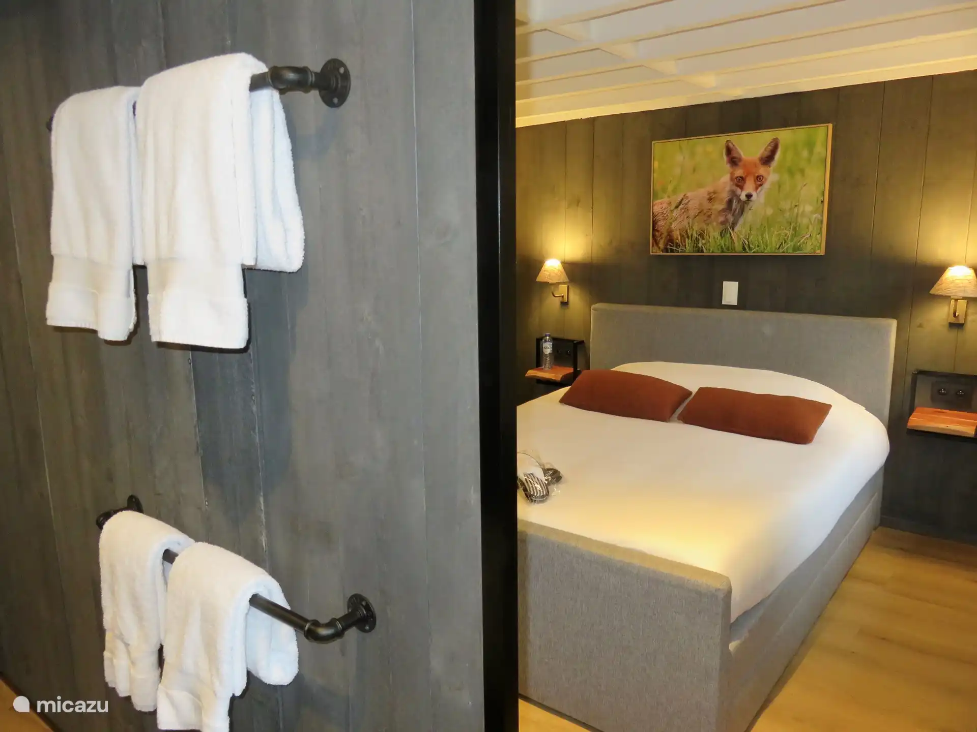 Schlafzimmer 5 mit angrenzendem Badezimmer mit Dusche, Waschbecken & WC (+ Babybett vorhanden)