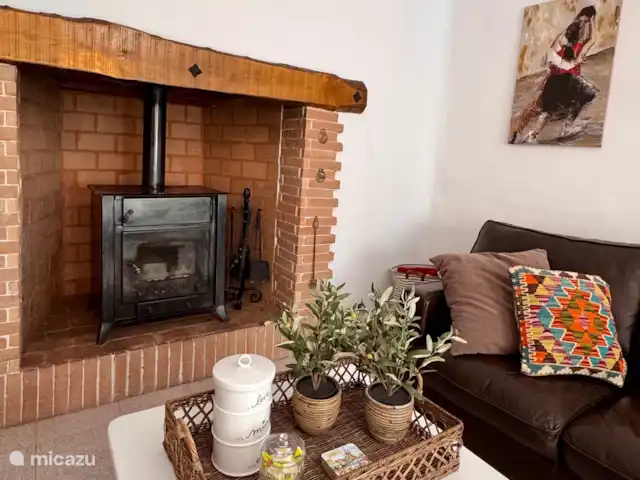 Loma Alta, casa cueva con piscina en España, Costa Blanca, La Murada - casa cueva Estufa de leña