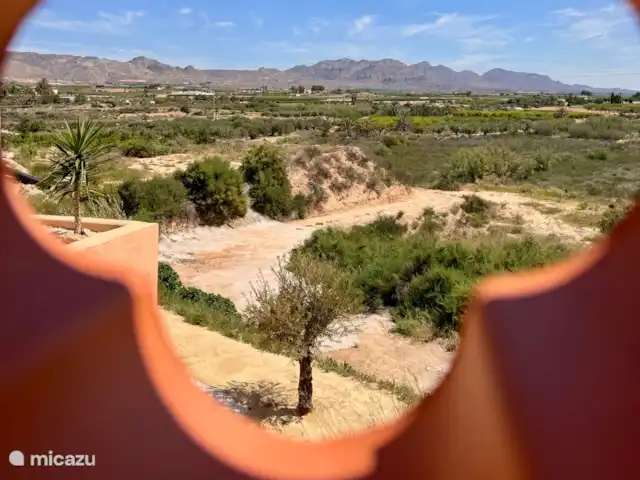 Loma Alta, casa cueva con piscina en España, Costa Blanca, La Murada - casa cueva Vista desde la terraza de la piscina