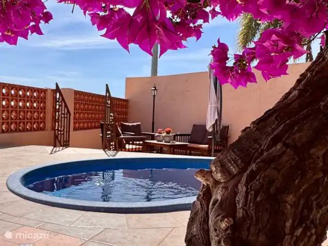 Loma Alta, casa cueva con piscina en España, Costa Blanca, La Murada - casa cueva Asiento junto a la piscina
