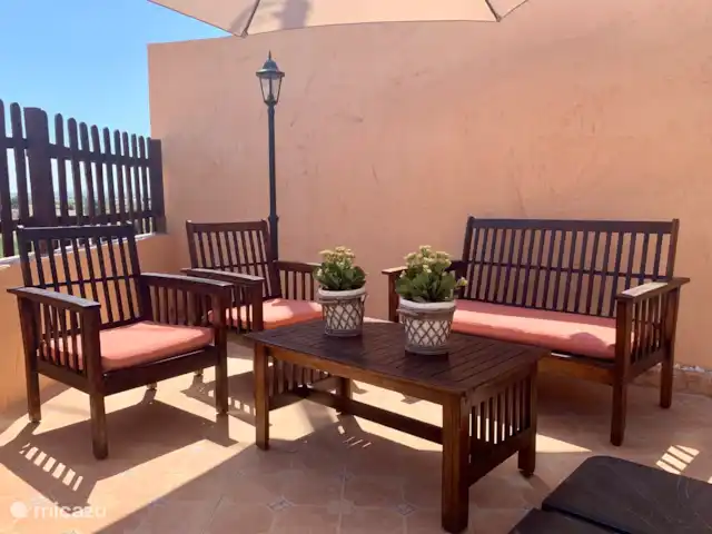 Loma Alta, casa cueva con piscina en España, Costa Blanca, La Murada - casa cueva Asiento junto a la piscina