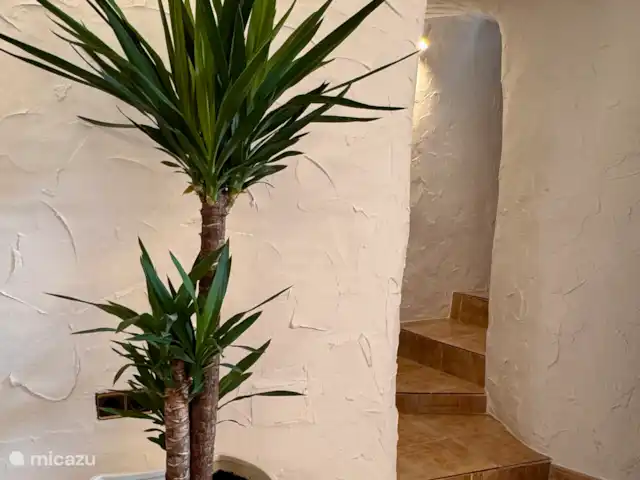 Loma Alta, casa cueva con piscina en España, Costa Blanca, La Murada - casa cueva Pasillo de la sala de estar a la cueva