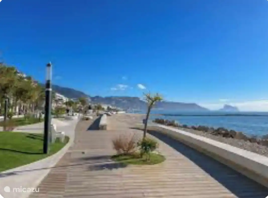 The beautiful, renovated boulevard of Altea that you can walk all the way to the anchor in Albir