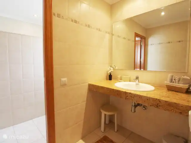 villa huren in Spanje, Costa Blanca, Calpe – Villa Ty Croeso Calpe Gedeelde badkamer Copacabana en Tijuca-slaapkamer
Deze badkamer heeft twee aparte deurgedeelten: het toilet en de douche, een andere de wastafel en het kastgedeelte.