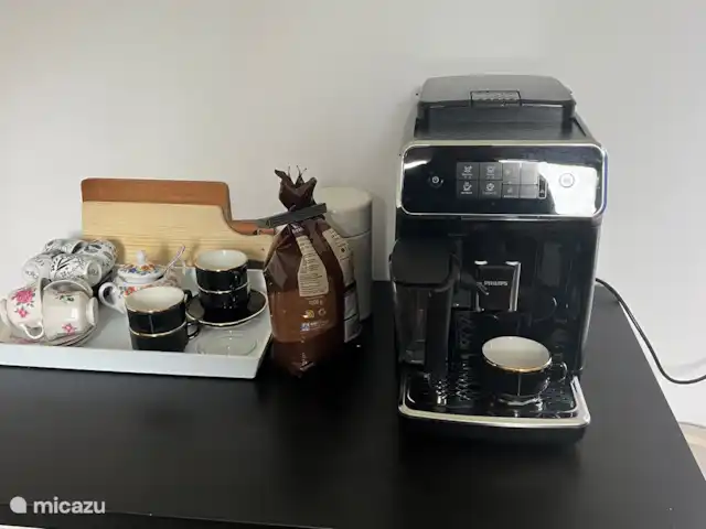 Location de Vacances Portugal, Coimbra, Covas, cabane en bois / lodge - Casa Vista Bonita Cafetière entièrement automatique pour une délicieuse tasse de café fraîchement préparée le matin