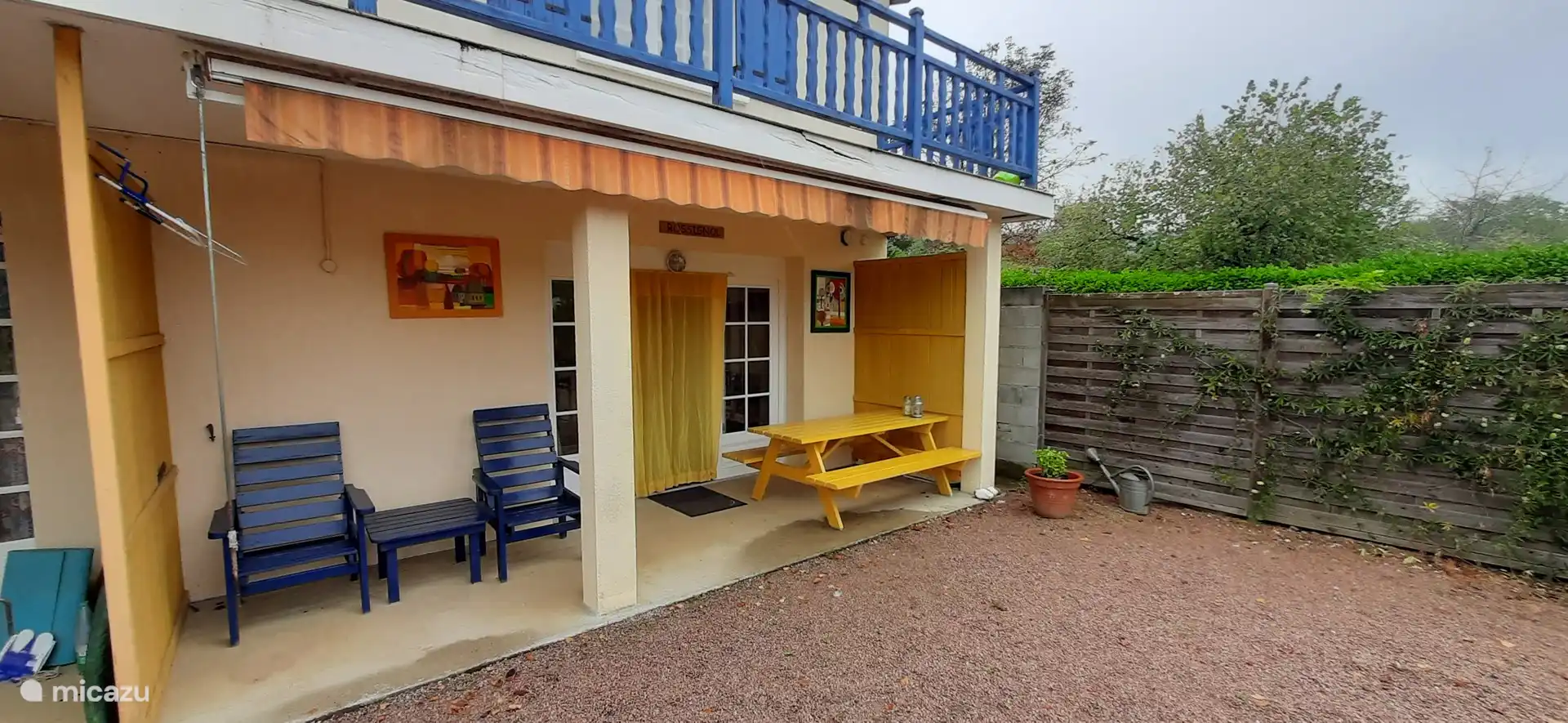 Terraza cubierta del apartamento De Bosuil