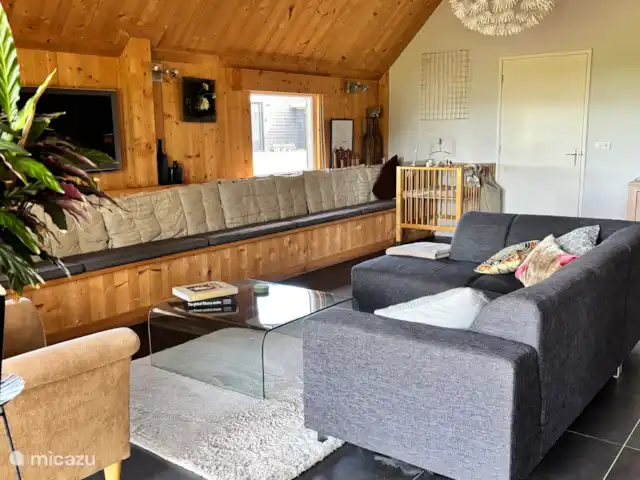 Jannahoeve huren in Nederland, Overijssel, Denekamp - boerderij Zitgedeelte woonkamer