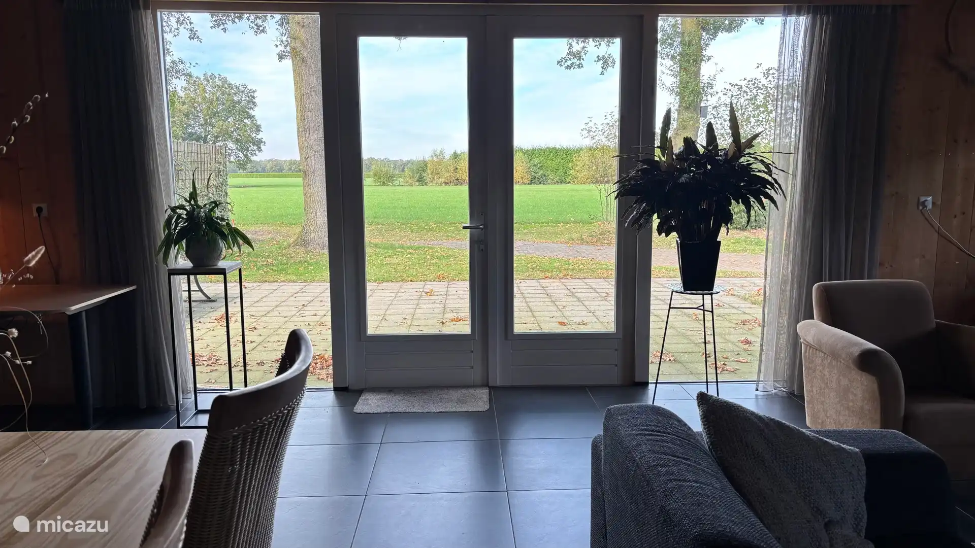 Vue du salon sur la nature