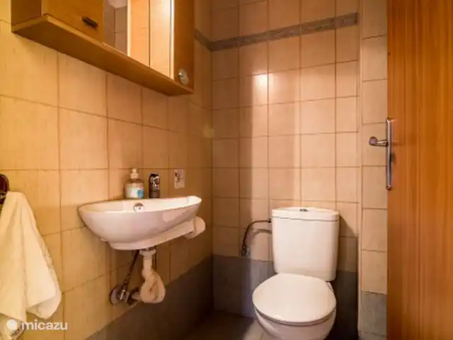 villa huren in Griekenland, Kreta, Pigi/Rethymno – Villa Stefanos, zwembad en zeezicht Apart toilet