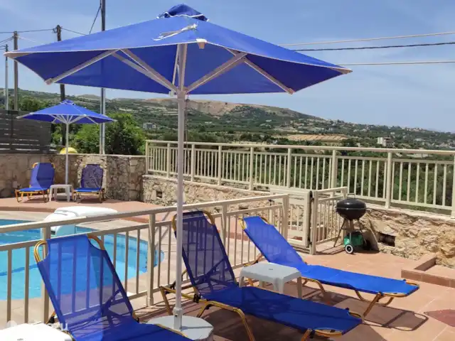 villa huren in Griekenland, Kreta, Pigi/Rethymno – Villa Stefanos, zwembad en zeezicht Privaat omheind zwembad met zeezicht