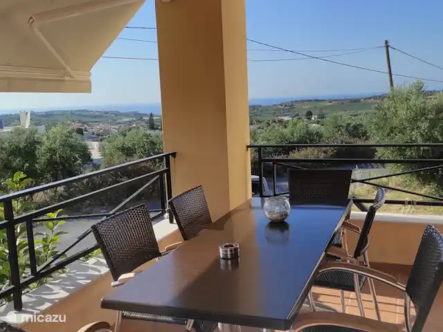 villa huren in Griekenland, Kreta, Pigi/Rethymno – Villa Stefanos, zwembad en zeezicht Privaat omheind zwembad met zeezicht