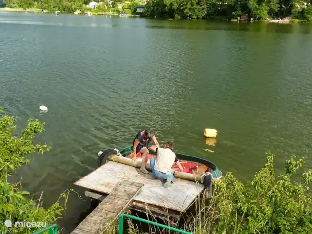 Al borde del Tarn en Francia, Tarn, Rivières  - casa rural / cabaña El pontón de la casa.
