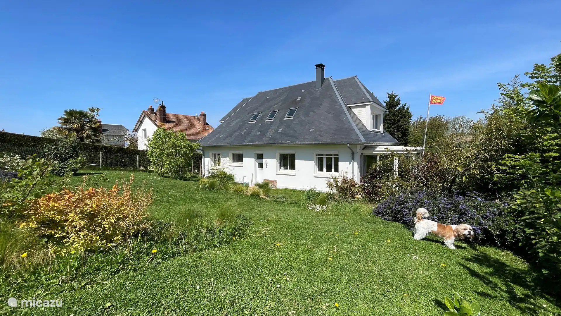 Großer Hinterhof, Rückseite des Hauses vom Garten aus gesehen