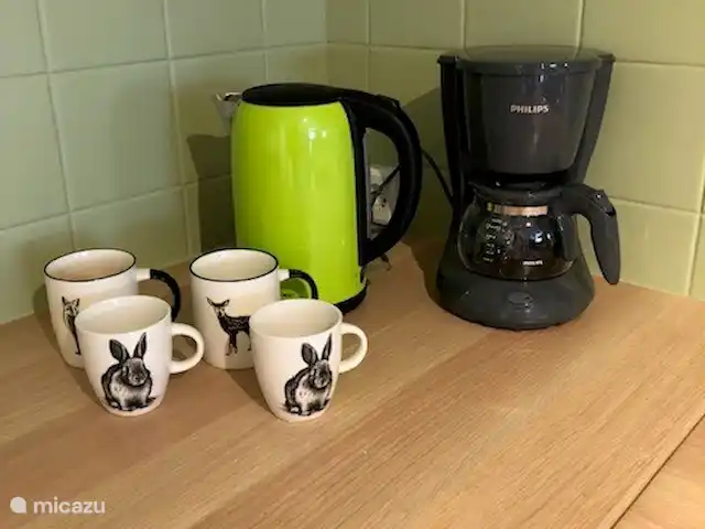 Bergerie | Pays-Bas, Gueldre, Voorthuizen - maison de vacances Vous avez accès à une bouilloire électrique et à une cafetière filtre. Du café et du thé sont disponibles.