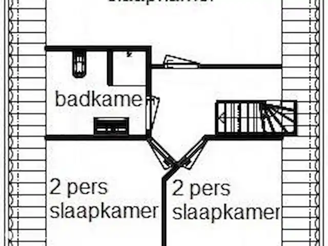 Reeënzicht huren in Nederland, Drenthe, Hoogersmilde - vakantiehuis Plattegrond 1e verdieping