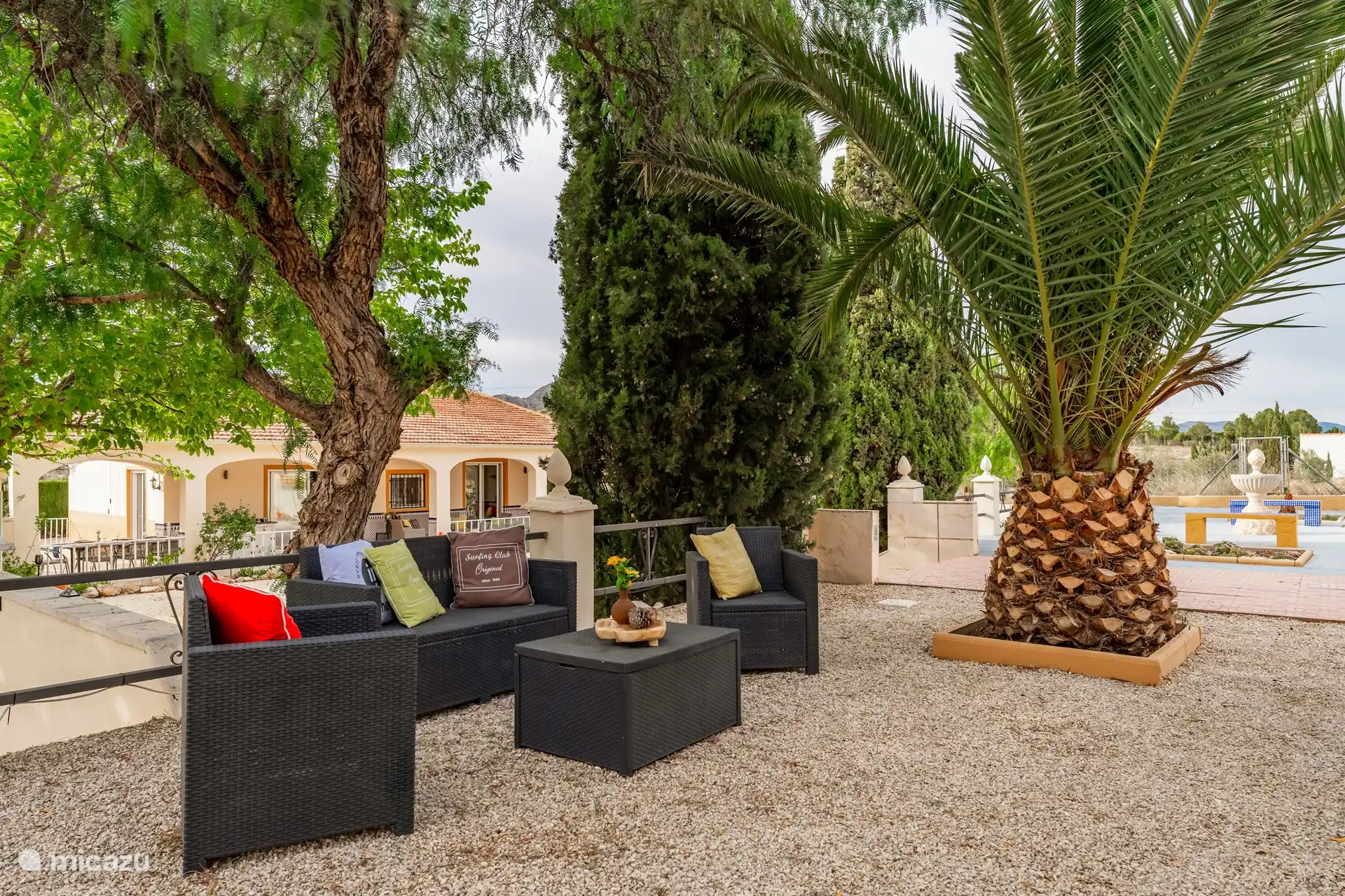 Gezellig zitplekje onder de schaduw-een biertje?