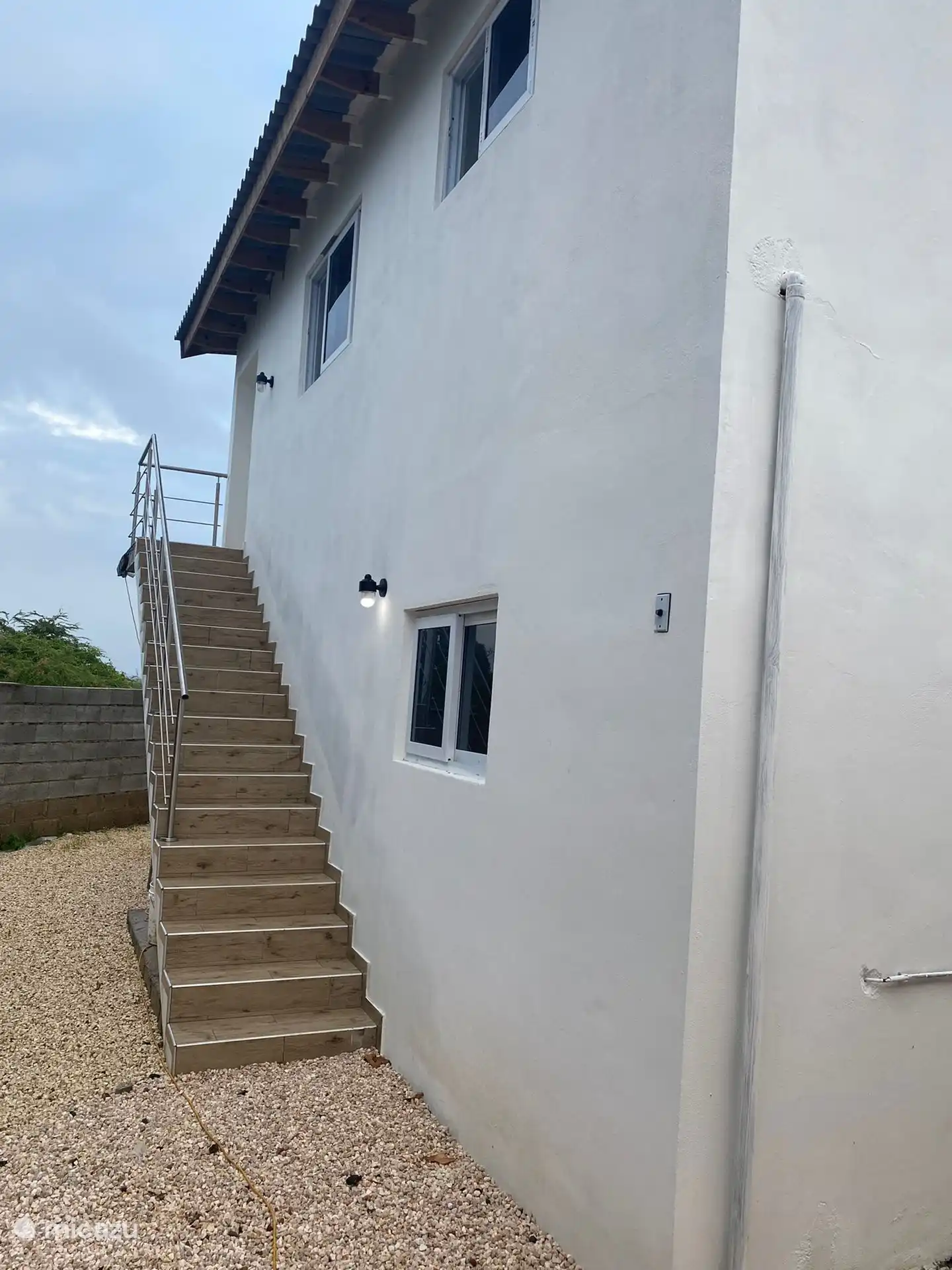 Here you have the stairs to the apartment with a beautiful view.