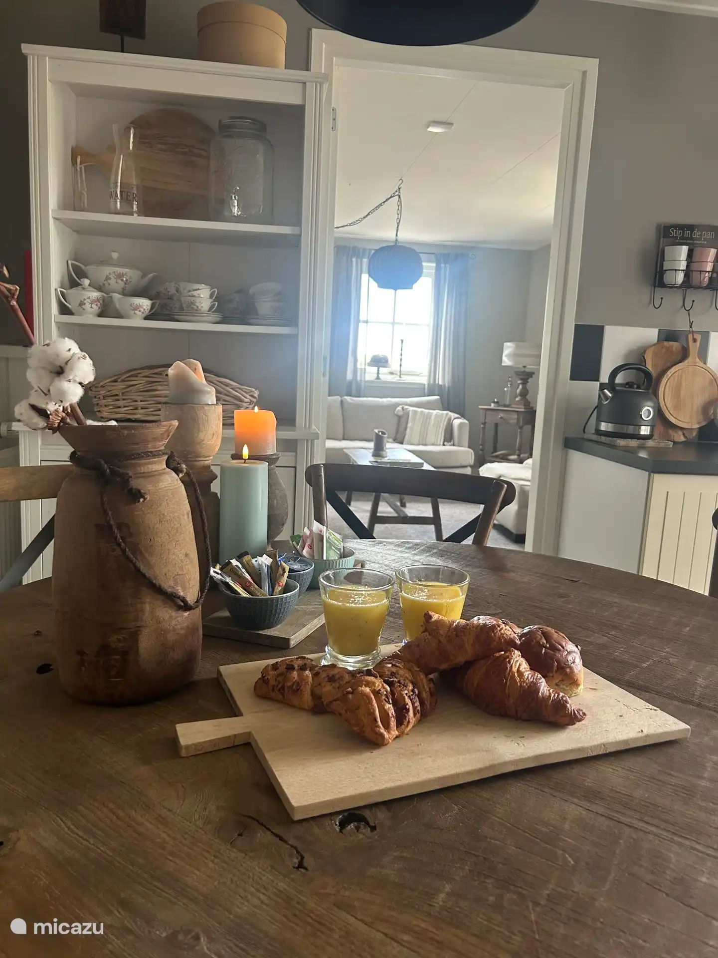 Depuis la cuisine, on a une belle vue