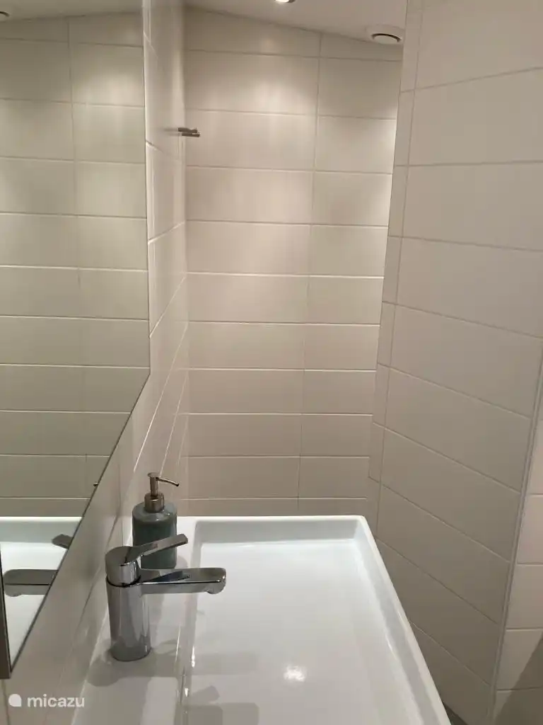 geräumige begehbare Dusche von 1,25 x 1,00