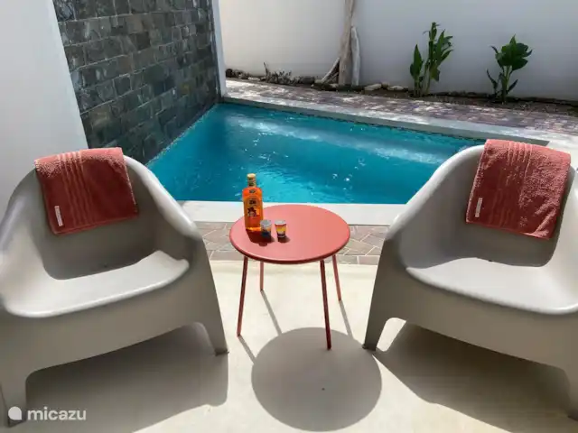 Location de Vacances Curaçao, Banda Ariba (est), Jan Thiel, appartement - Appartements Curalux - Tortue Vous voyez-vous assis au bord de la piscine ?