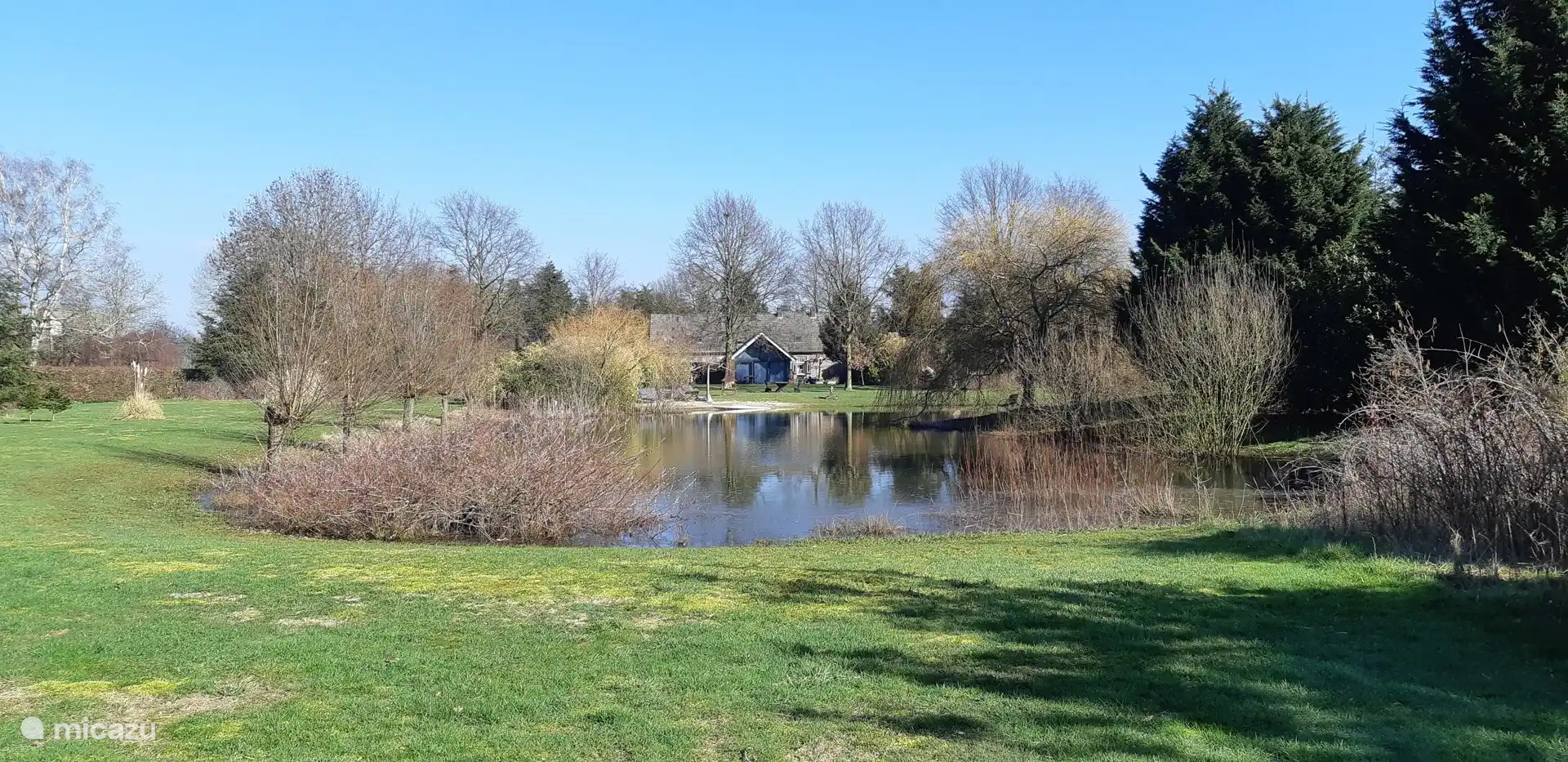 Ferienwohnungen und Teich